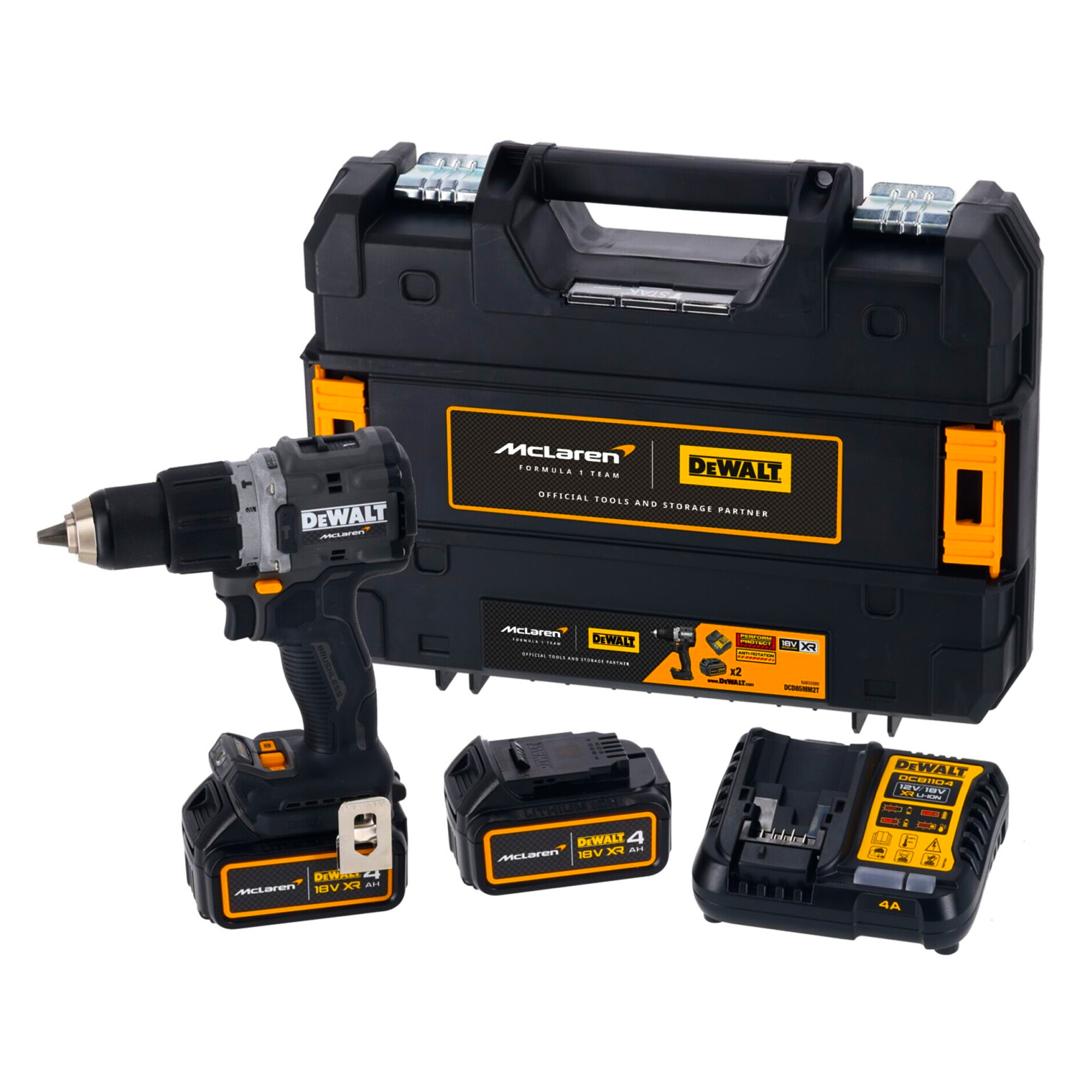 DCD85MM2T DeWALT DCD85MM2T 18V XR McLaren Limited Edition Brushless Compact Hammer Drill Drivers Kit - Image 1