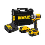 DeWALT DCF921P2T 18V XR უნახშირო კომპაქტური დარტყმითი ქანჩდამჭერის კომპლექტი (2x 5.0Ah აკუმულატორით)