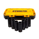 DEWALT DWMT74737-0 7-Piece 1/2" Drive Deep Metric Impact Socket Set